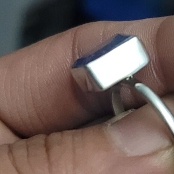 Labradorite and Sterling Silver Ring Size 8.5 Signed NC 925 - Picture 5 of 7